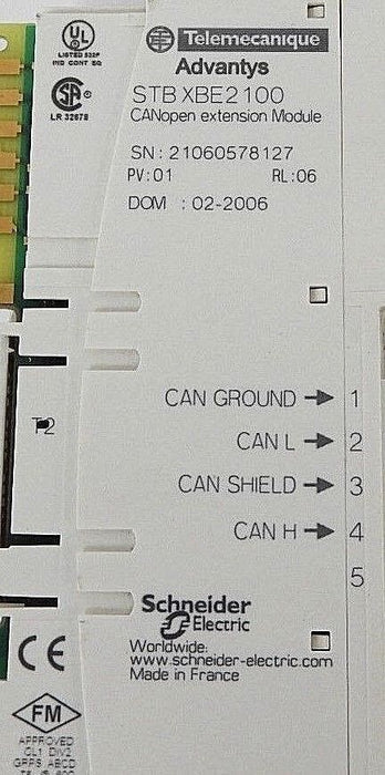 SCHNEIDER ELECTRIC TELEMECANIQUE STBXBE2100 ADVANTYS CANOPEN EXTENSION MODULE