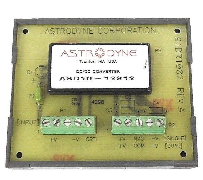 ASTRODYNE 91DR1002 DIN-RAIL MOUNTING SOCKET REV. A W/ ASD10-12S12 CONVERTER