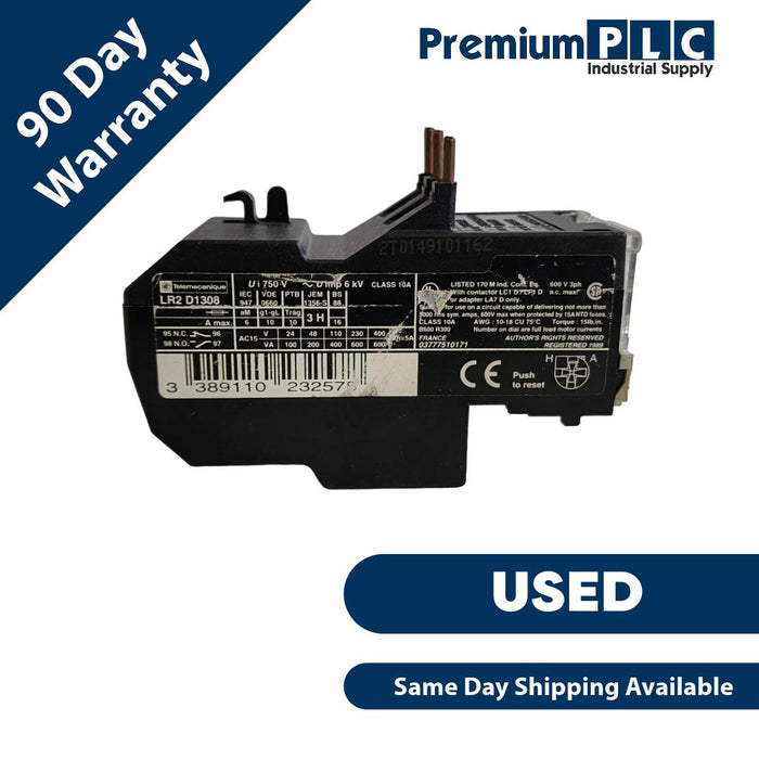 TELEMECANIQUE LR2-D1308 THERMAL OVERLOAD RELAY 2.5-4 LR2D1308