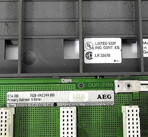 AEG MODICON DTA 200 7628-042.244800 SUBRACK SECONDARY 5SLOT REV. 10