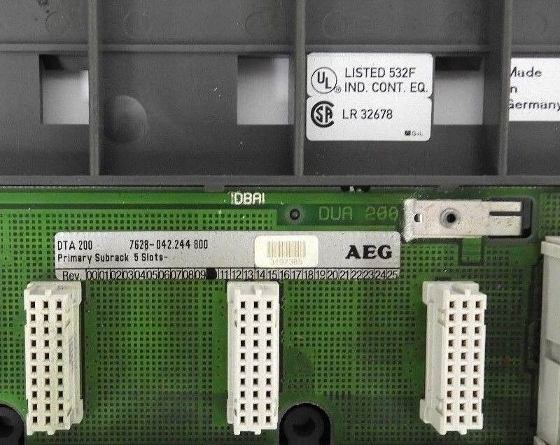 AEG MODICON DTA 200 7628-042.244800 SUBRACK SECONDARY 5SLOT REV. 10