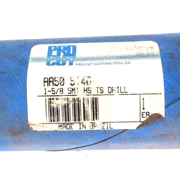 NEW PRO CUT CUTTING TOOL CO. AA50-5140 1-5/8 5MT HS TS DRILL, AA505140