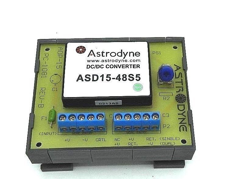 NEW ASTRODYNE ADP-15, PC-1081 REV. B DIN-RAIL MOUNTING SOCKET W/ ASD15-48S5