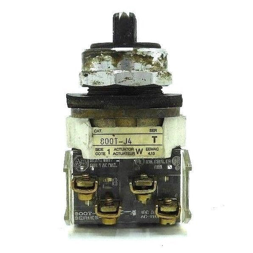 ALLEN BRADLEY 800T-J4 SELECTOR SWITCH SER. T W/ 800T-XA SER. D CONTACT