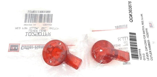 LOT OF 2 NEW CUTLER HAMMER 10250TFR RED ILLUMINATED LEVER LENS SER. A1