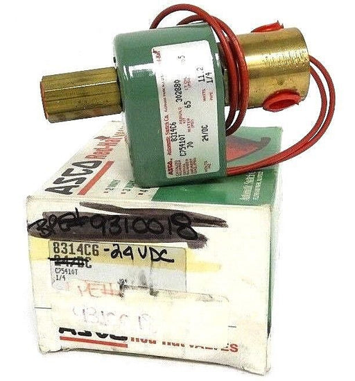 NIB ASCO 8314C6 SOLENOID VALVE 24/DC, 1/4 PIPE, 11.2 WATTS