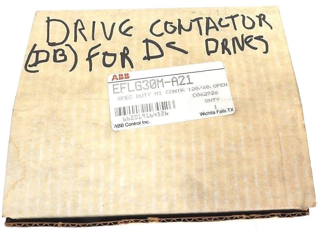 NIB ABB EFLG30M-A21 SPEC. DUTY MI CONTR. 120/60, EFLG30, EFLG-30-RP, EFLG-30-CK