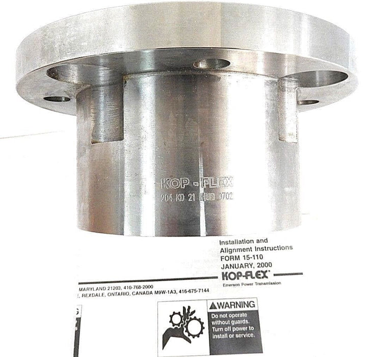 NIB EMERSON KOP-FLEX 204KD21LHUB, HUB, LONG, SHAFT COUPLING, 2360147