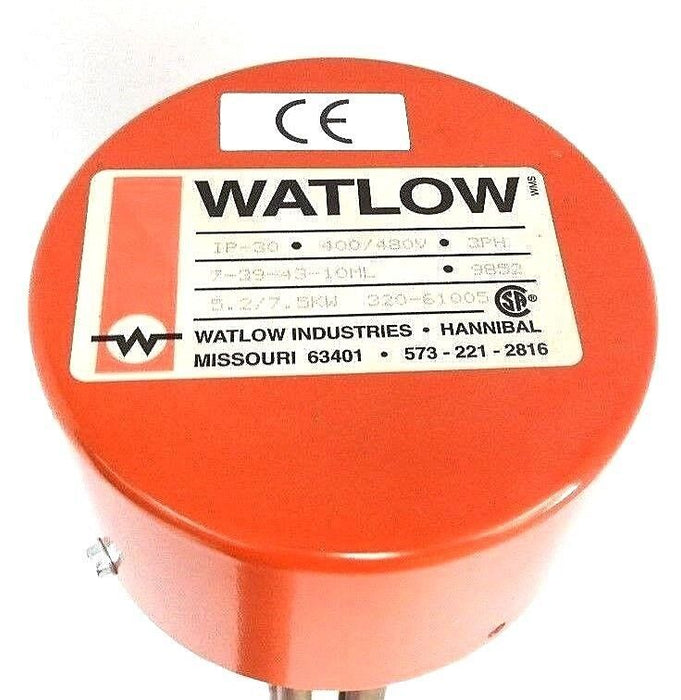 NEW WATLOW 320-61005 IMMERSION HEATER ELEMENT 7-39-43-10ML, 400/480V, 3PH