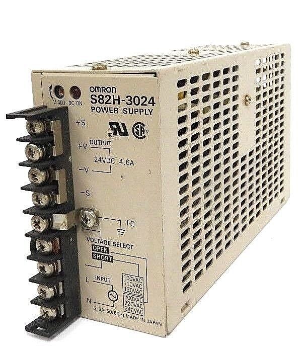 OMRON S82H-3024 POWER SUPPLY 24VDC, 4.6A INPUT, 2.5A, OUTPUT S82H3024