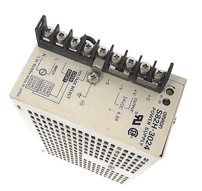 OMRON S82H-3024 POWER SUPPLY 24VDC, 4.6A INPUT, 2.5A, OUTPUT S82H3024