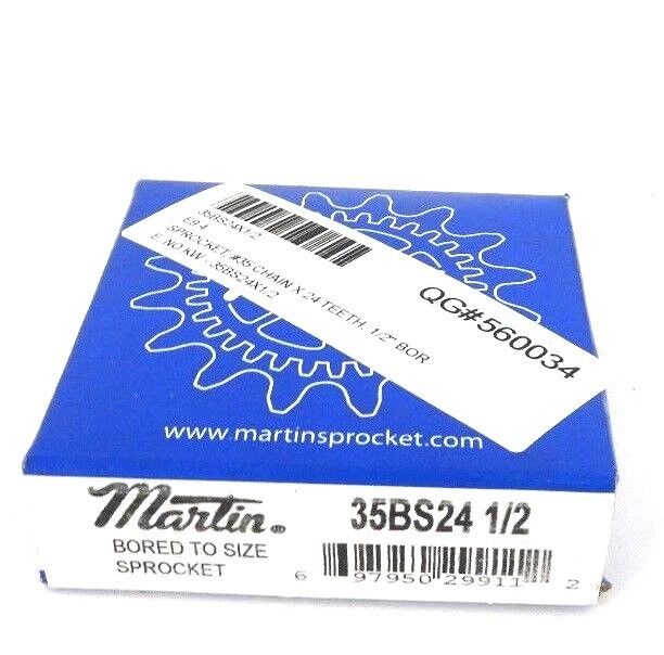 NIB MARTIN 35BS24 1/2 SPROCKET 3/8IN PITCH 24TEETH 1/2IN BORE