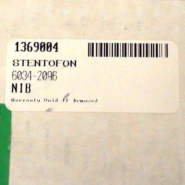NIB STENTOFON 6034-2096 PHONE IPC TURRET STATION 1369004, A100D03168