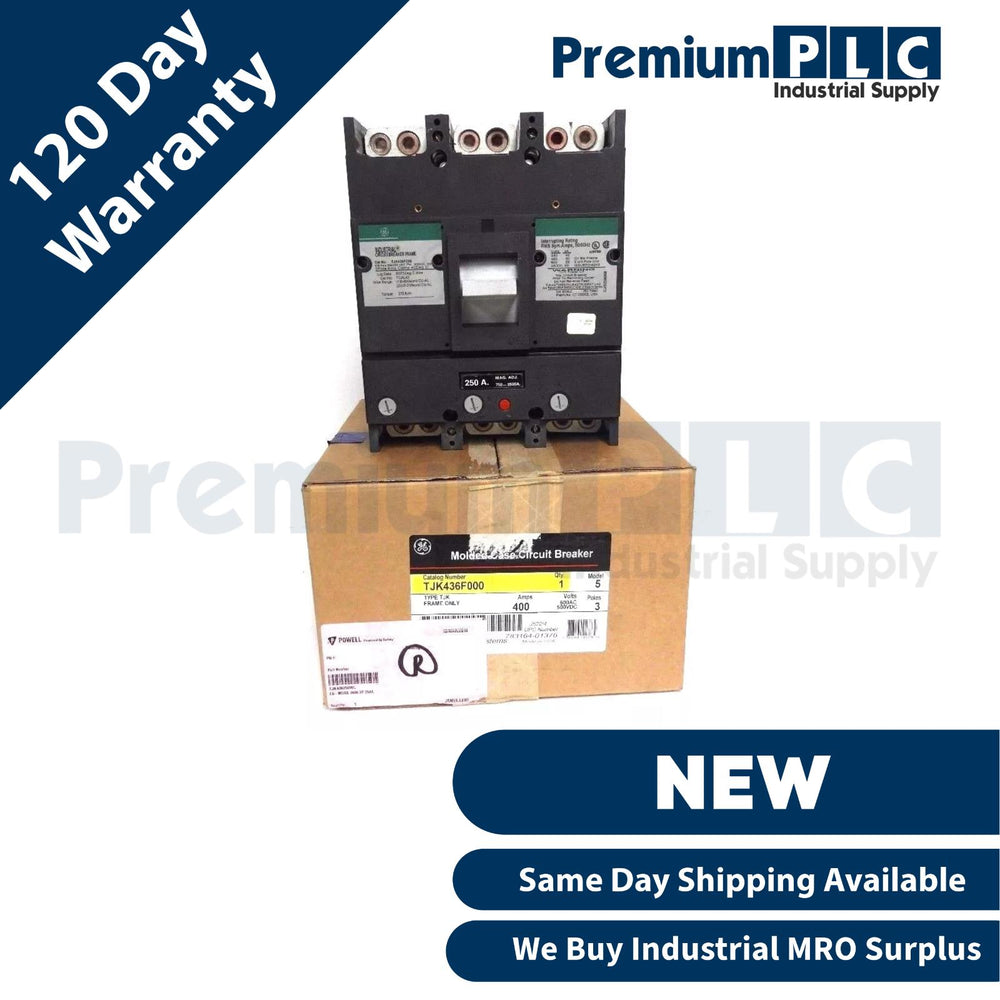 NIB GENERAL ELECTRIC TJK436F000 CIRCUIT BREAKER MODEL: 5, 400AMPS - FRAME ONLY
