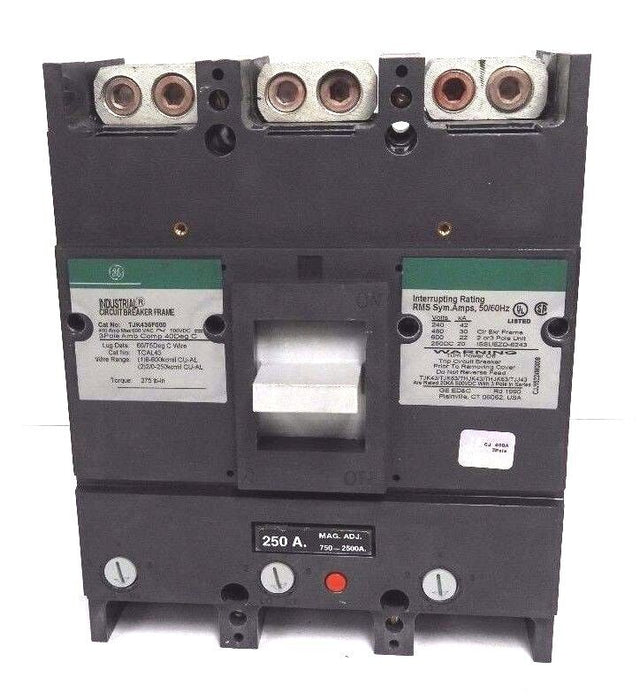 NIB GENERAL ELECTRIC TJK436F000 CIRCUIT BREAKER MODEL: 5, 400AMPS - FRAME ONLY
