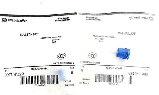LOT OF 3 NEW ALLEN BRADLEY 800T-N122B SMALL PILOT LIGHT CAP BLUE SER. B