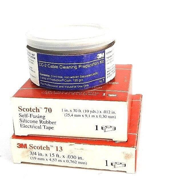 NIB 3M 5633K QTII SILICONE TERMINATION KIT COLD SHRINK (3 TERMINATIONS)