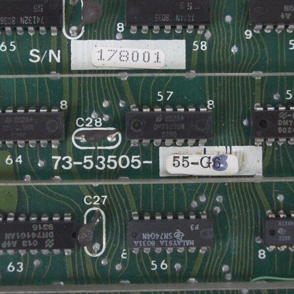 COMPUTER AUTOMATION 73-53506-00D-37 BOARD W/ 73-53505-55-G8, 73-53507-00B-19