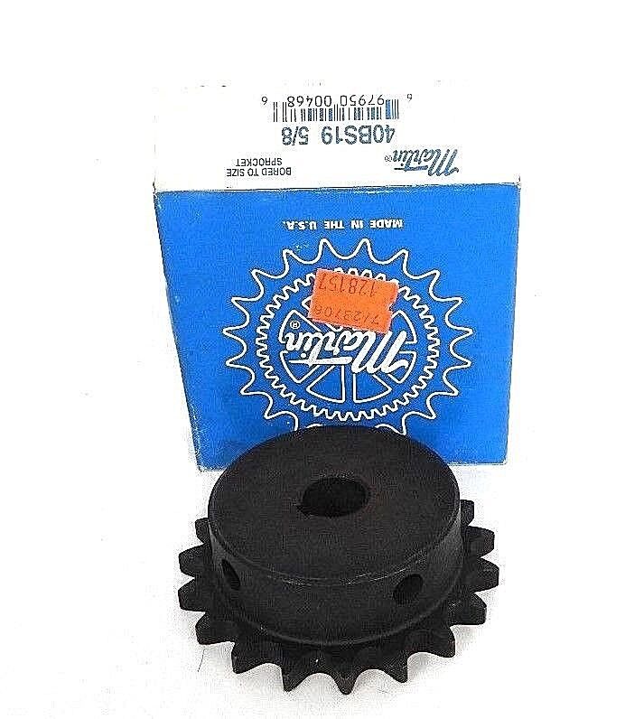 NIB MARTIN 40BS19 5/8 SPROCKET 5/8IN BORE 19TEETH