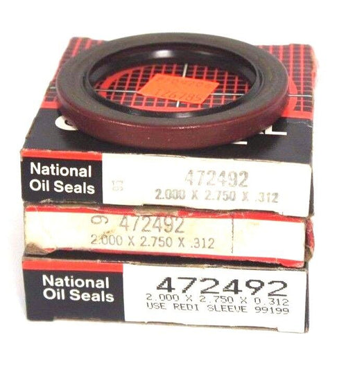 LOT OF 3 NIB NATIONAL FEDERAL MOGUL 472492 OIL SEALS 2" X 2.75" X 0.312"