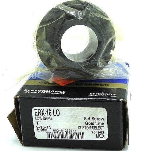 NIB SEALMASTER ERX-16LO LOW DRAG 1'' SET SCREW GOLD LINE BEARING ERX16LO