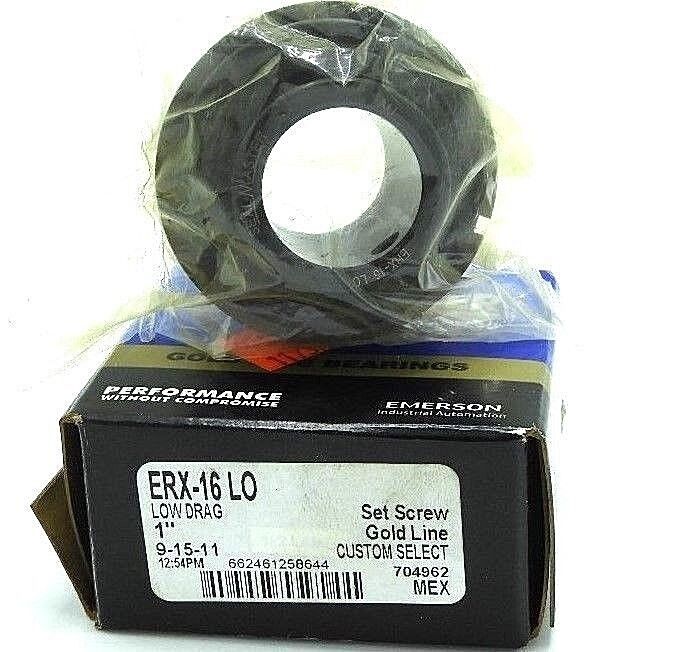 NIB SEALMASTER ERX-16LO LOW DRAG 1'' SET SCREW GOLD LINE BEARING ERX16LO
