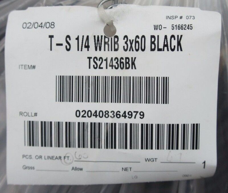 NEW CROWN MATTING TS21436BK MAT T-S 1/4 WRIB 3x60 BLACK