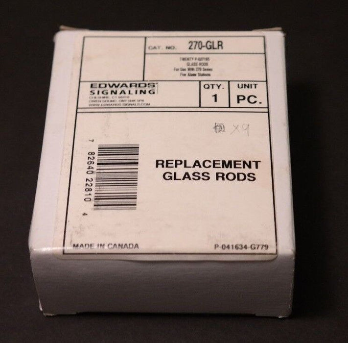 LOT OF 9 NEW EDWARDS SIGNALING 270-GLR REPLACEMENT GLASS RODS P027165