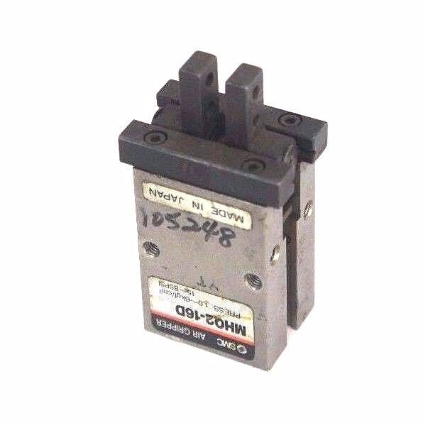 LOT OF 3 SMC MHQ2-16D PNEUMATIC ACTUATOR 2 FINGER GRIPPERS 15-85 PSI, MHQ216D