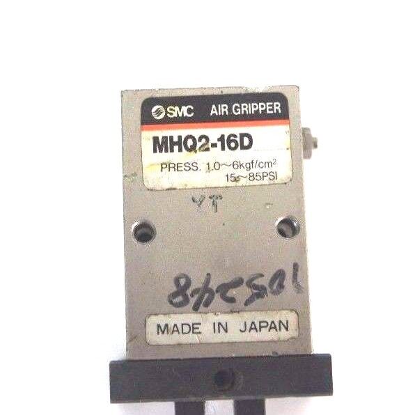 LOT OF 3 SMC MHQ2-16D PNEUMATIC ACTUATOR 2 FINGER GRIPPERS 15-85 PSI, MHQ216D
