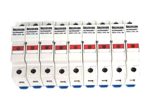 LOT OF 9 FERRAZ SHAWMUT USM1I-DC24 ULTRA SAFE FUSE HOLDERS 24VDC, 30A