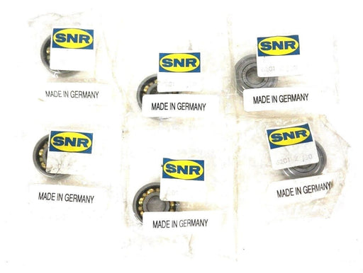 LOT OF 6 NEW SNR 6201ZJ30 SINGLE ROW BALL BEARINGS