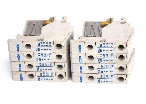 LOT OF 8 CUTLER HAMMER H2009 OVERLOAD THERMAL HEATING ELEMENTS 4.55-7.4AMP