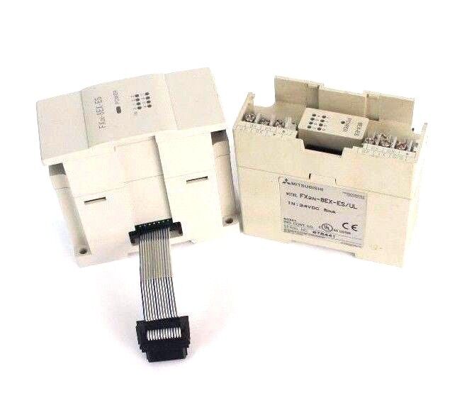 LOT OF 2 MITSUBISHI FX2N-8EX-ES/UL EXTENSION BLOCK MODULES 24VDC FX2N8EXESUL