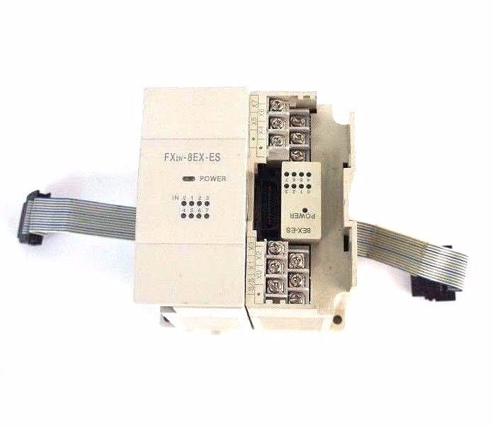 LOT OF 2 MITSUBISHI FX2N-8EX-ES/UL EXTENSION BLOCK MODULES 24VDC FX2N8EXESUL
