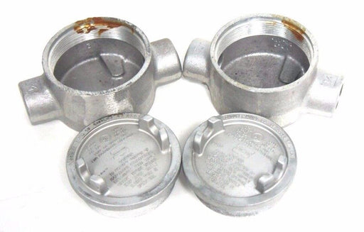 BOX OF 2 NEW CROUSE HINDS GUAC-26-SA CONDUIT OUTLET BOXES WITH 3" COVER OPENING