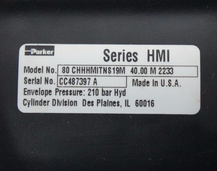NEW PARKER 80 CHHHMITNS19M 40.00 M 2233 CYLINDER SERIES HMI 210 BAR