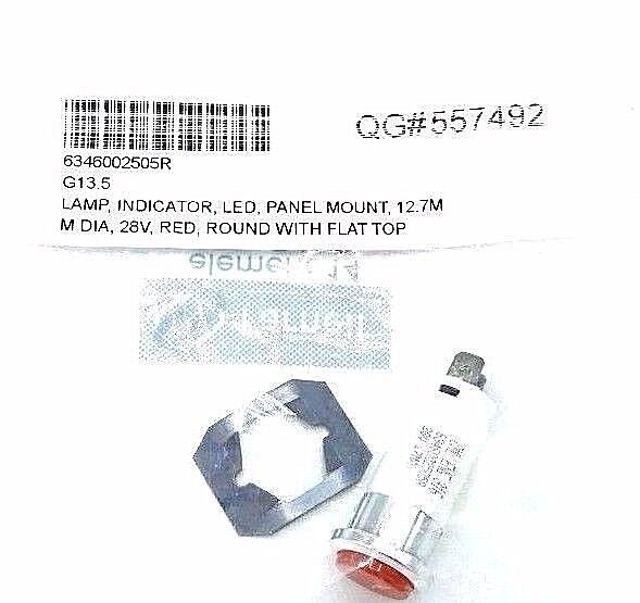 LOT OF 5 NEW FARNELL 110-5439 ELEMENT 14 INDICATOR LED RED 28V 17MA, 1105439