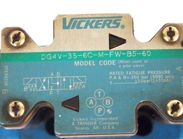 VICKERS DG5S4-046C-T-M-FW-B5-60 VALVE W/ DG4V-3S-6C-M-FW-B5-60 PILOT VALVE