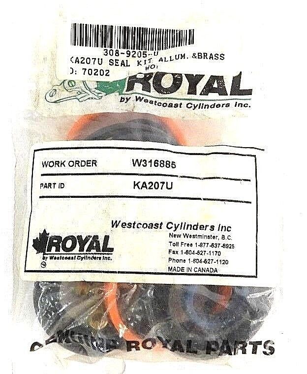 NEW ROYAL KA207U SEAL KIT ALLUM. & BRASS