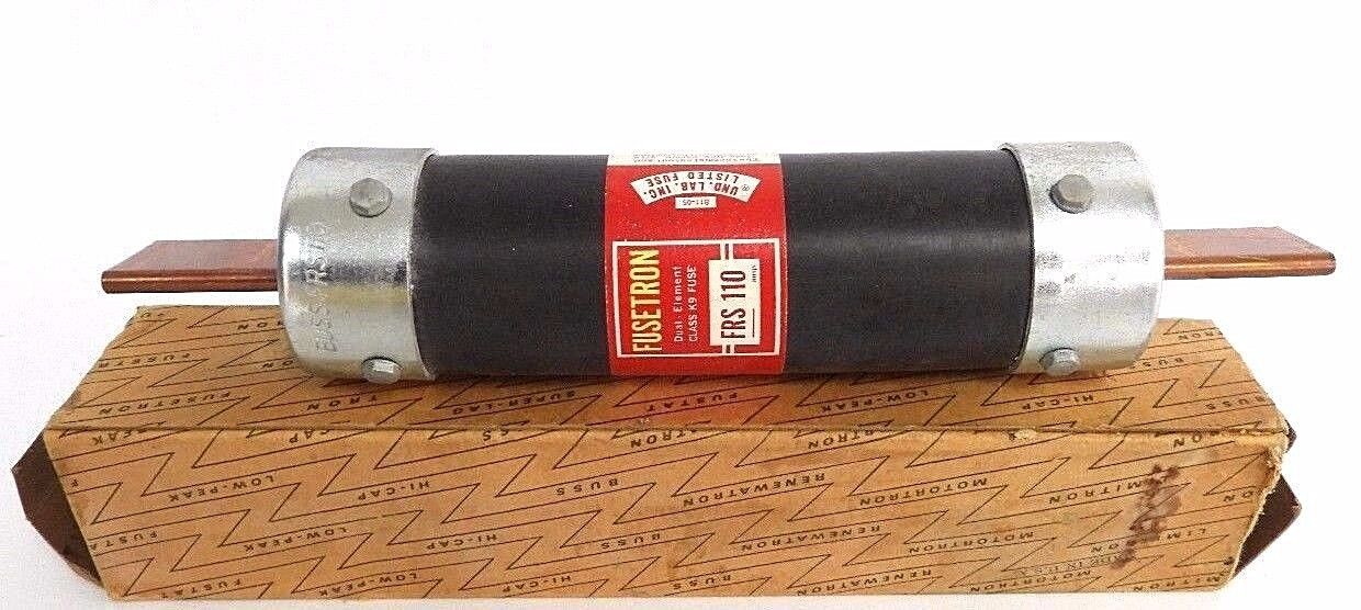 NIB BUSSMANN FUSETRON FRS-110 CLASS K9 DUEL-ELEMENT FUSE FRS110