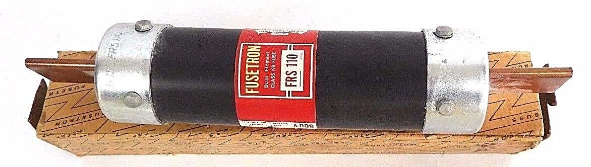 NIB BUSSMANN FUSETRON FRS-110 CLASS K9 DUEL-ELEMENT FUSE FRS110