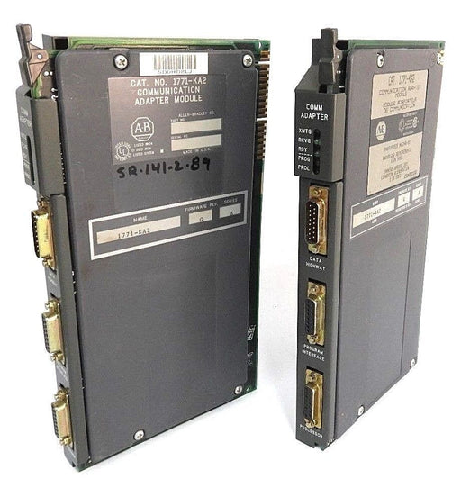 LOT OF 2 ALLEN BRADLEY 1771-KA2 COMMUNICATION ADAPTER MODULES SERIES A REV. G