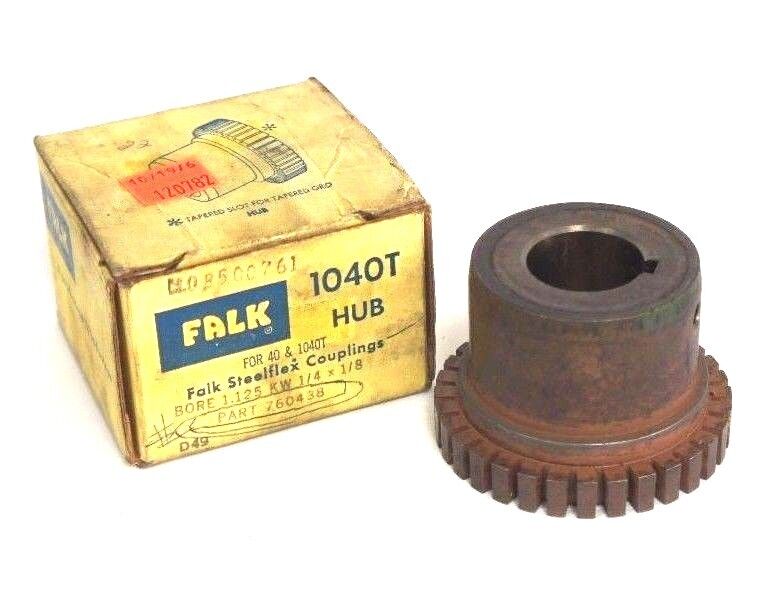 NIB FALK 760438 STEELFLEX COUPLINGS 1040T HUB 1.125" BORE