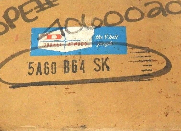 NIB DURKEE ATWOOD A60B64SK QD BUSHING AND SHEAVE PULLEY 5A60B64SK