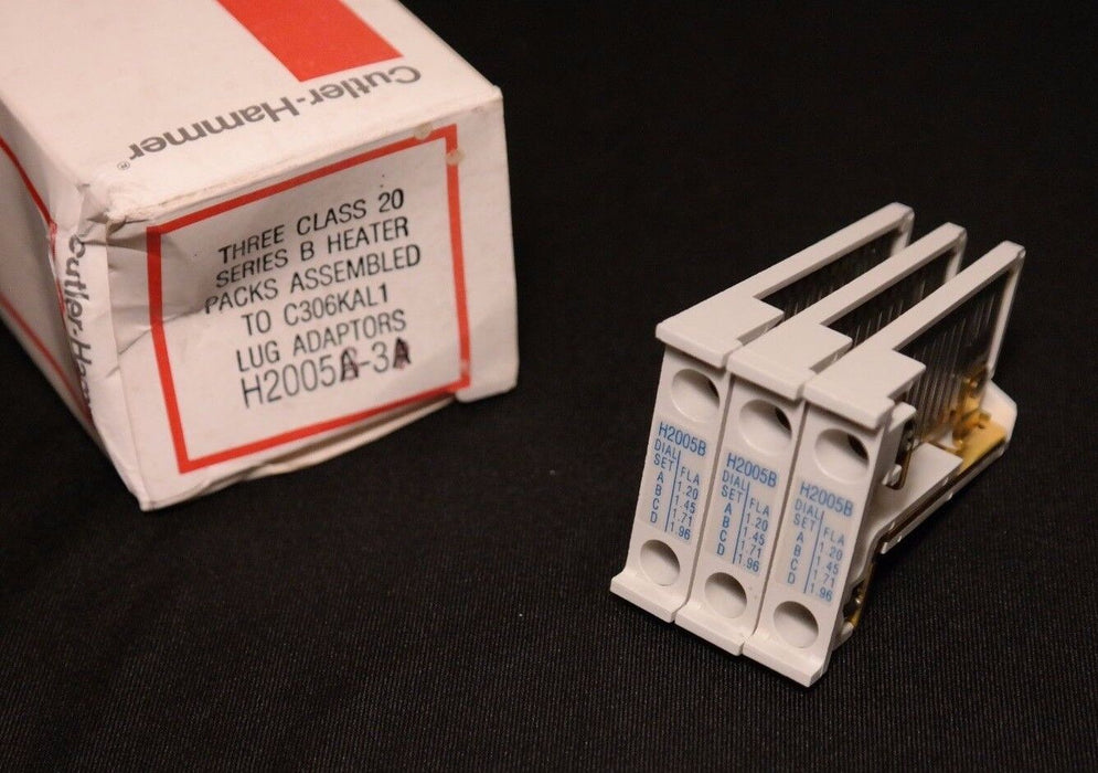 BOX OF 3 NEW CUTLER-HAMMER H2005B HEATER ELEMENTS FREEDOM SERIES 1.20-1.96 AMP