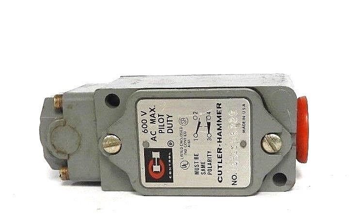 CUTLER-HAMMER 10316H872C LIMIT SWITCH 600V AC MAX.