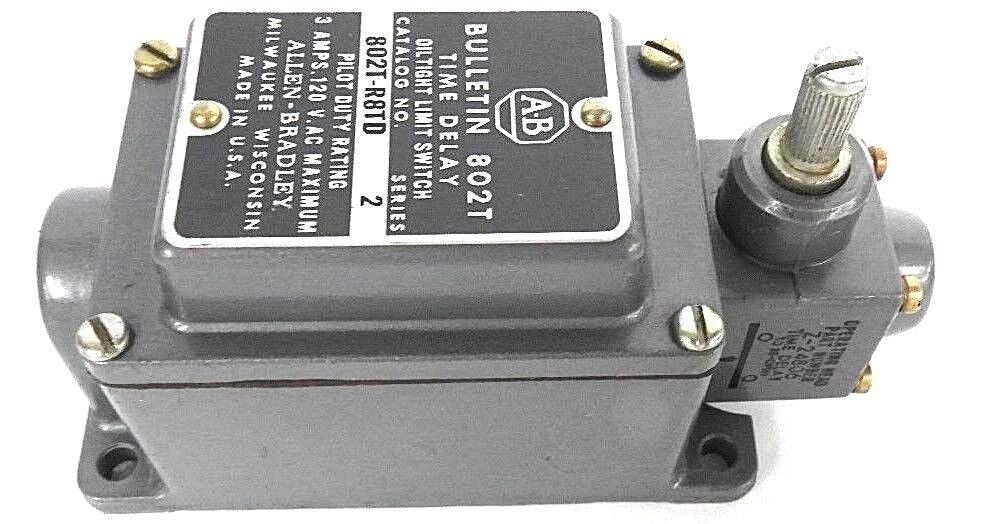 NEW ALLEN BRADLEY 802T-R8TD TIME DELAY OILTIGHT LIMIT SWITCH 802TR8TD, SER. 2