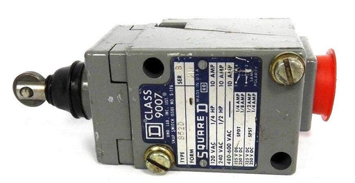 SQUARE D 9007-B52D LIMIT SWITCH 9007B52D, 120VAC 1/4HP 10AMP SER. B