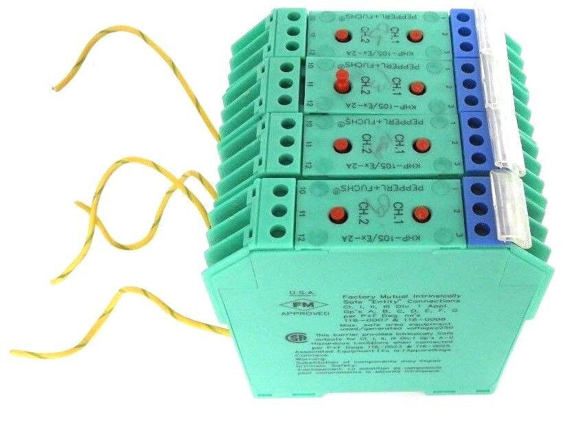 LOT OF 4 PEPPERL + FUCHS KHP-105/EX-2A SAFE TRIP BARRIER P/N: 91136